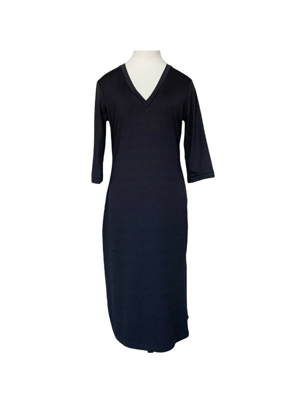 90s Minimalist Midi Dress Straight Bedo Medium Vintage Sheath Womens